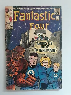 Buy Fantastic Four 45 Inhumans 1st Appearance Marvel Comics 1965 MCU • 95.14£