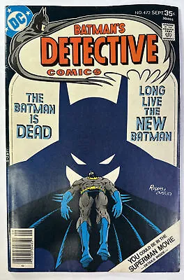 Buy Vol 41 No. 472 1977 Batman’s Detective Comics The Batman Is Dead DC • 12.79£