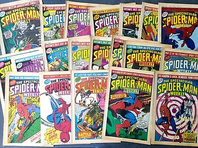 Buy SPIDER-MAN WEEKLY Lot Of 20 (Marvel UK 1980) #350 To #370 1st Black Cat • 14.99£