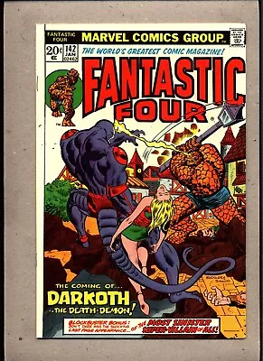 Buy Fantastic Four #142_january 1974_near Mint Minus_ The Coming Of Darkoth ! • 2.20£