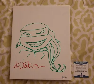 Buy Kevin Eastman Sketch 11x14 Canvas Teenage Mutant Ninja Turtles TMNT Beckett COA • 173.93£