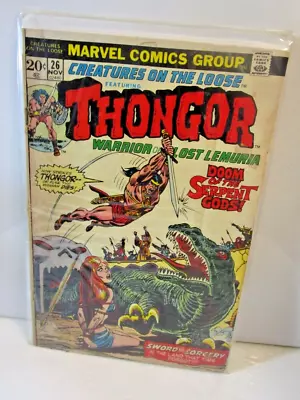 Buy Creatures On The Loose #26 ( 1973, Marvel) THONGOR | LOW GRADE BAGGED BOARDED • 6.32£