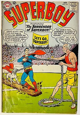 Buy Superboy #110- DC Comics- 1964-  The Surrender Of Superboy!   VG-/VG • 6.40£