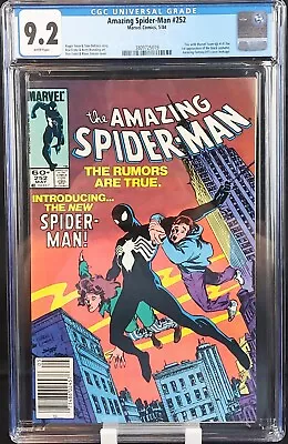 Buy AMAZING SPIDER-MAN #252 CGC 9.2 NM- 1st Appearance Of Black Suit Newsstand 1984 • 214.47£