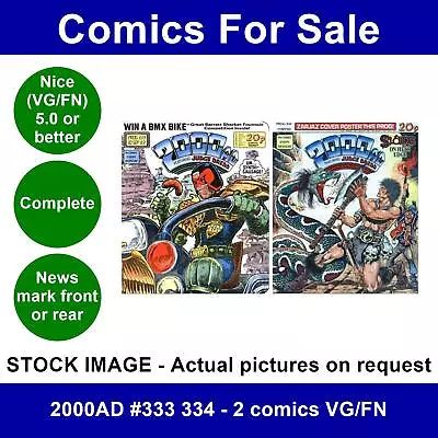 Buy 2000AD #333 334 - 2 Comics VG/FN • 5.49£