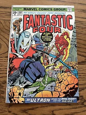 Buy Fantastic Four #150 (Marvel 1974) Wedding Quicksilver & Crystal, Black Widow VF- • 11.04£