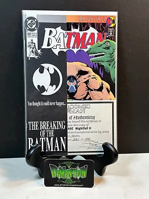 Buy Batman #497 Signed By Jim Aparo W/ Coa 261/500 Comic 1993 Nm Dc Knightfall 11 • 102.77£