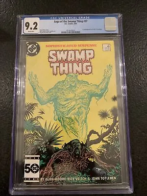 Buy Saga Of The Swamp Thing 37, CGC 9.2, 1st Constantine Appearance, 1985 • 296.48£