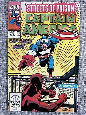 Buy CAPTAIN AMERICA #375 (Marvel, 1990) Streets Of Poison ~ Daredevil • 3.15£