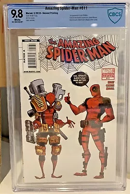 Buy Amazing Spider-Man #611 Second Printing CBCS 9.8 Skottie Young Deadpool Cover • 278.01£