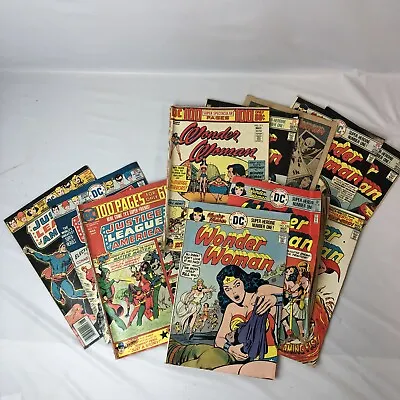 Buy Vintage 70’s DC Comics Wonder Woman & Justice League Of America Lot Of 11 Books • 35.56£