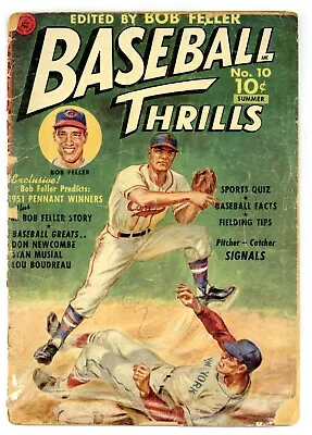 Buy Baseball Thrills 10 (#1) NO BACK COVER 1951 Ziff Davis Golden Age Comic (j#2901) • 14.34£