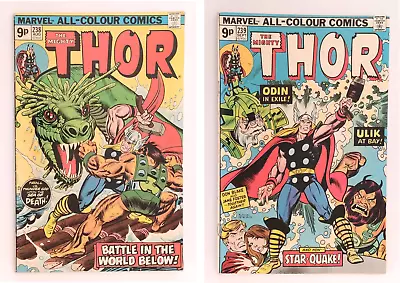 Buy The Mighty Thor #238 239 (2 Comics) 1975 Marvel (UK Price) Low Grade • 2£