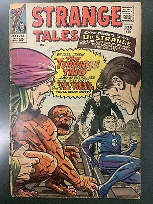 Buy Strange Tales #129 (Marvel, 1965) 1st Tiboro Jack Kirby Cvr Detached GD- • 19.77£