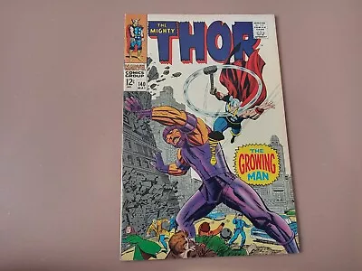 Buy Marvel Thor Vol 1 No 140 1967 Silver Age High Grade 1st Growing Man, Kang • 50£