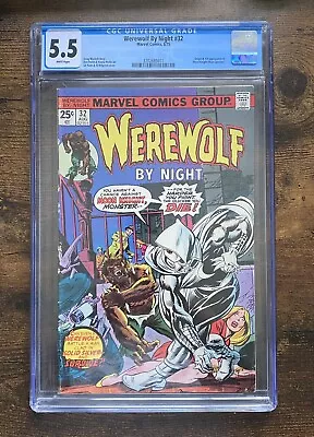 Buy Marvel Comics Werewolf By Night #32 1975 1st Appearance Of Moon Knight CGC 5.5 • 449.99£