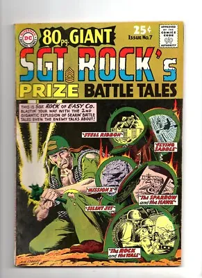 Buy 80 Page Giant #7, 1965, DC; Sgt Rock's Prize Battle Tales; Kubert C/a • 79.03£