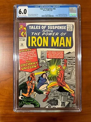 Buy Tales Of Suspense # 56 CGC 6.0 Iron Man  1st Unicorn  8/1964 • 79.02£