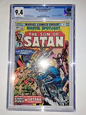 Buy Marvel Spotlight #22 Cgc 9.4 White Pages   Son Of Satan App Marvel 1975 • 67.65£