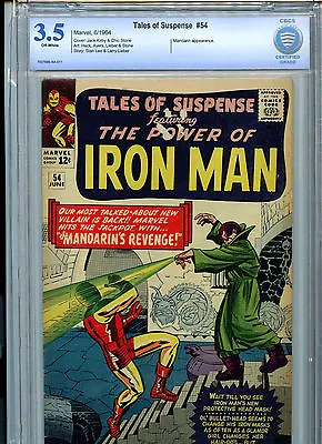 Buy Tales Of Suspense #54 CBCS 3.5 1964 Silver Age Marvel Comic Mandarian B10 • 110.81£