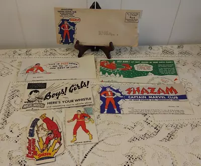 Buy Vintage Shazam Captain Marvel Club Rare Dc Super Heroes Fan Club Fawcett 1945 • 399.76£