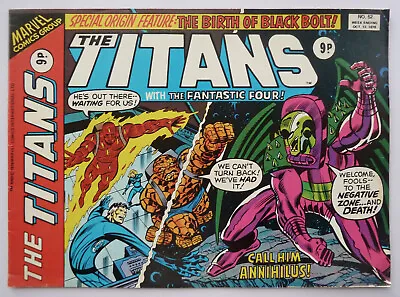 Buy The Titans Starring The Mighty Avengers #52 UK Marvel 13 October 1976 F/VF 7.0 • 7.25£