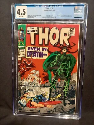 Buy Thor #150 3/68 Marvel CGC 4.5 KEY Origin Of Inhumans & Triton 1st Hela On Cover • 77.74£