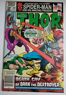 Buy THOR #314 (Marvel Comics, 1981) Moondragon, Drax The Destroyer • 2.38£