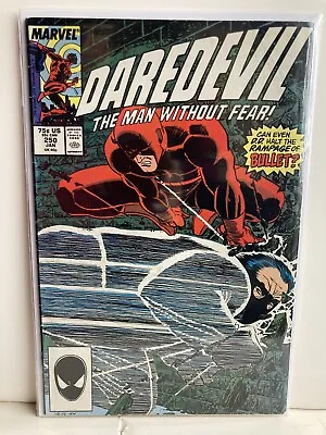 Buy Daredevil #250, 1988,  1st Appearance Of Bullet, Stan Lee Era Classic • 7.84£