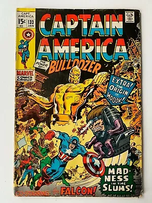 Buy Captain America #133 (1971) Falcon Becomes Partner Bronze Age / Modok • 19.71£