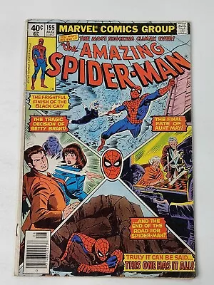Buy Amazing Spider-Man 195 NEWSSTAND 2nd App & Origin Black Cat Bronze Age 1979 • 19.97£