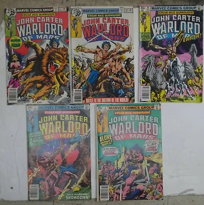 Buy John Carter Warlord Of Mars Lot Of 5 Comic Books 15 Aug 6 Nov 21 Feb 20 Jan 7 De • 15.89£