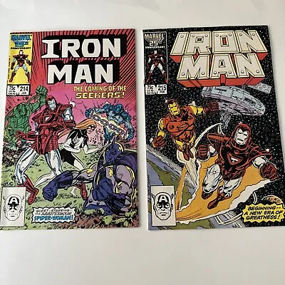 Buy Iron Man #214 #215 Marvel 1987 Comic Books • 5.34£