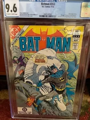 Buy BATMAN 353  CGC 9.6 NM+ 1982 / Joker, Harlan Quinn / Masters Of Universe Preview • 79.15£