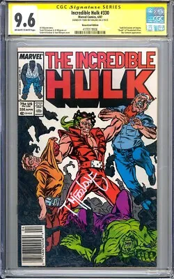 Buy INCREDIBLE HULK #330 - NEWSSTAND Signed By TODD MCFARLANE CGC 9.6 Marvel 1987 • 228.77£
