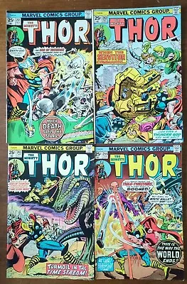 Buy Thor #241-249 - Lot Of 9! Firelord Loki Monsters Skeletons Mangog Zarrko - 1975 • 35.74£