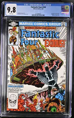 Buy Fantastic Four #240 Cgc 9.8 White Pages // Marvel Comics 1982 • 104.56£