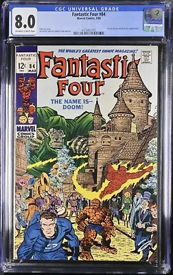 Buy Fantastic Four 84 1969 CGC 8.0 Doctor Doom Cover Jack Kirby • 134.03£