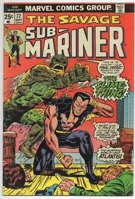 Buy SUB-MARINER #72, FN+, Adkins, Slime Thing, Marvel, 1968 1974, More In Store • 15.89£