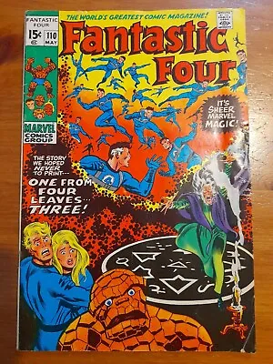 Buy Fantastic Four #110 May 1971 Good+ 2.5 1st Cover Appearance Of Agatha Harkness • 9.99£