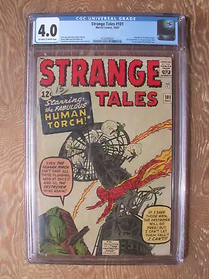 Buy Strange Tales   #101  CGC 4.0  Fantastic Four Origin Recap, Human Torch Begins • 317.74£