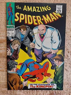 Buy AMAZING SPIDER-MAN #51. 1st Kingpin Cover. 1967. FVF • 149.99£