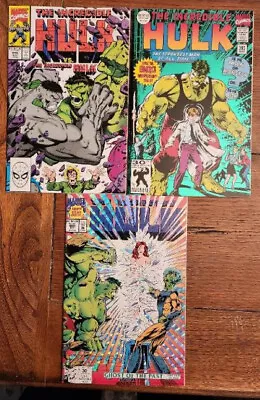 Buy INCREDIBLE HULK #376, 393, 400 Lot Of 3 Marvel Comics 1990-92 - FN/VF • 7.90£
