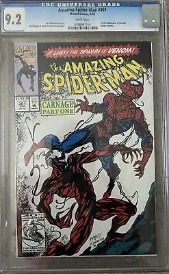 Buy Amazing Spider-Man #361 CGC 9.2 NM - First Full Carnage • 149.99£
