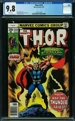 Buy Thor #272 Cgc 9.8 Mint 1978 Classic Thor Days Of Thunder Buscema Highest • 276.71£