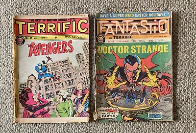 Buy Power Comics  Terrific 31  Fantastic 62  Marvel Avengers Doctor Strange  1967-68 • 19.30£