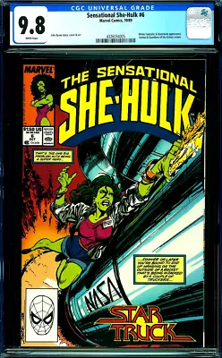 Buy SENSATIONAL SHE-HULK #6 CGC 9.8 Copper Age MARVEL COMICS 1989 • 101.40£
