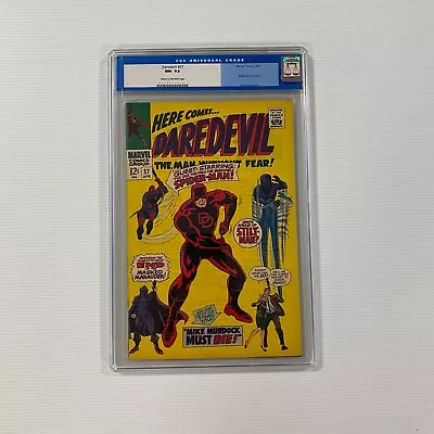 Buy Daredevil #27 NM- 9.2 CGC Cream/Off White Pages Gene Colan 1967 Spider-Man Cross • 300£