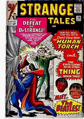 Buy Strange Tales # 130 - The Beatles Cameo / Doctor Strange / Ditko - Marvel 1965 • 15£