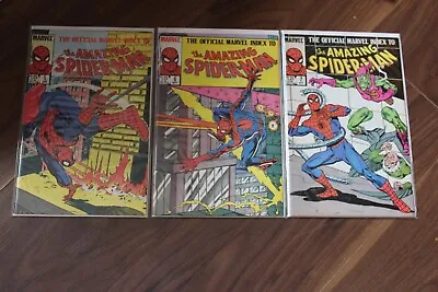 Buy Marvel Amazing Spiderman Index 5 6 7 - 3 Comic Set Run Rare 7.0 Hot 1985 Fun • 7.99£